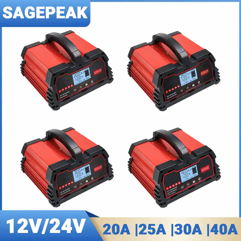 20A 25A 30A 40A Intelligentes Batterieladegerät Impuls Reparatur 12V/24V AGM GEL