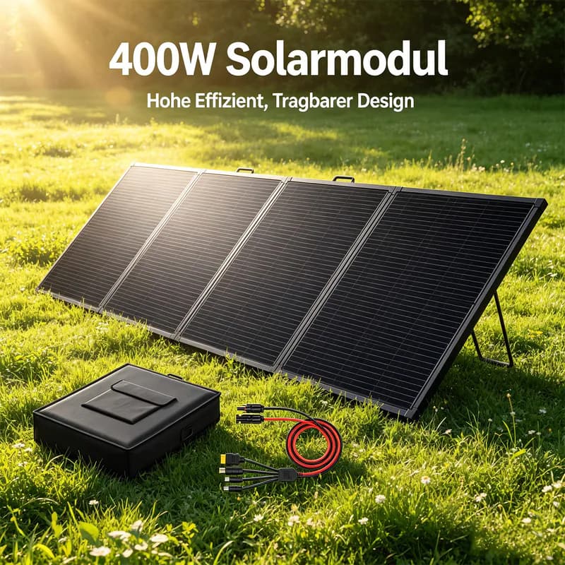 400W Solarpanel Faltbar Tragbar Solarmodul Wohnmobil für Tragbare Powerstation