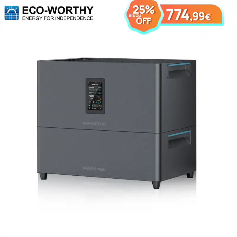 5,12kwh Speicher JupiterC+ Balkonkraftwerk Batterie für Solarbank ECO-WORTHY