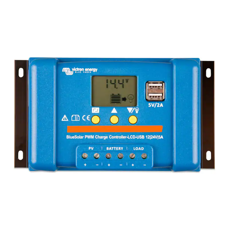 Victron BlueSolar PWM-LCD&USB Laderegler 12/24V-5A Solarladeregler SCC010005050