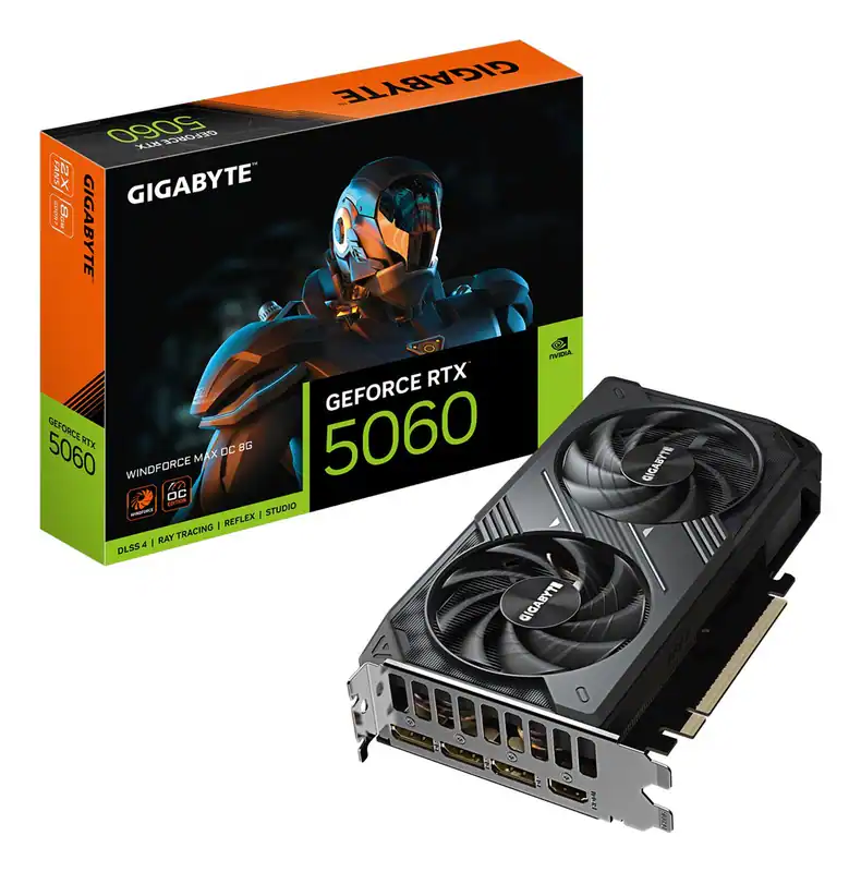 4719331356699 Gigabyte GeForce RTX 5060 WINDFORCE MAX OC 8GB (GV-N5060WF2MAX OC-