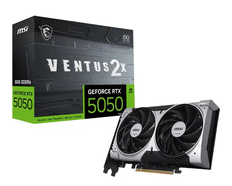 4711377380003 MSI GEFORCE RTX 5050 8G VENTUS 2X OC Grafikkarte NVIDIA 8 GB GDDR6