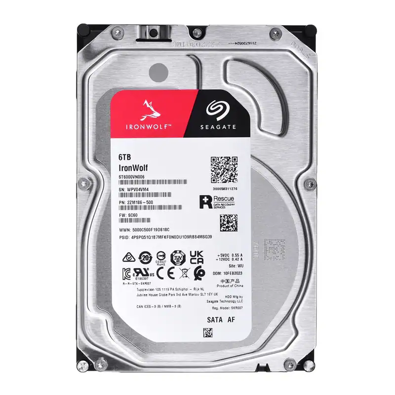 Seagate IronWolf Interne Festplatte 6 TB 256 MB 3.5" Serial ATA III (ST6000VN006