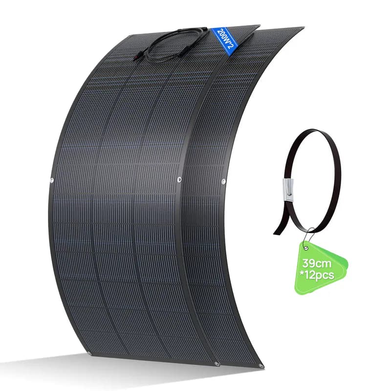ECO-WORTHY 400W Flexibles Solarpanel Solarmodul für Wohnmobil Balkonkraftwerk