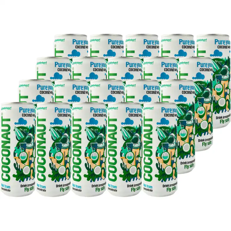 COCONAUT Woda kokosowa z młodego kokosa 100% 320 ml x 20 sztuk ZESTAWY