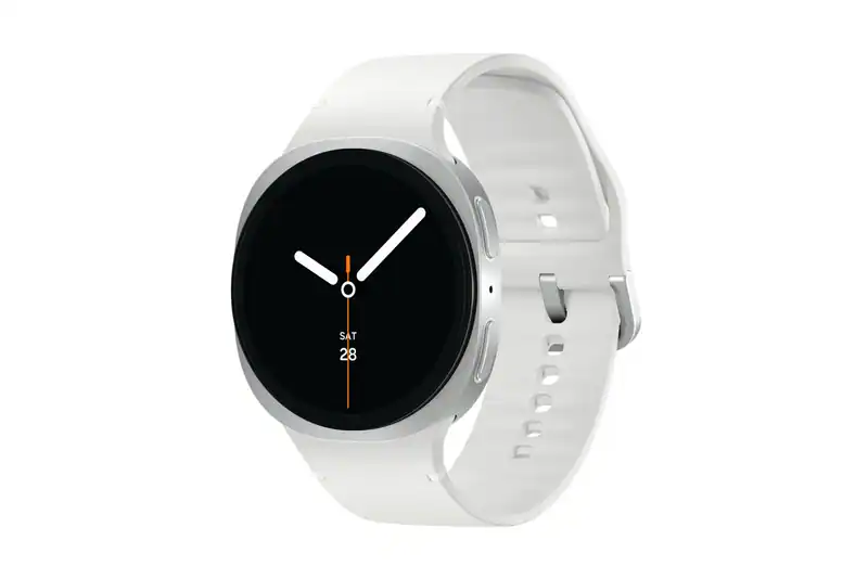 SAMSUNG Galaxy Watch 8 LTE 44 mm Smartwatch Kautschuk, 145-205 mm, Silver