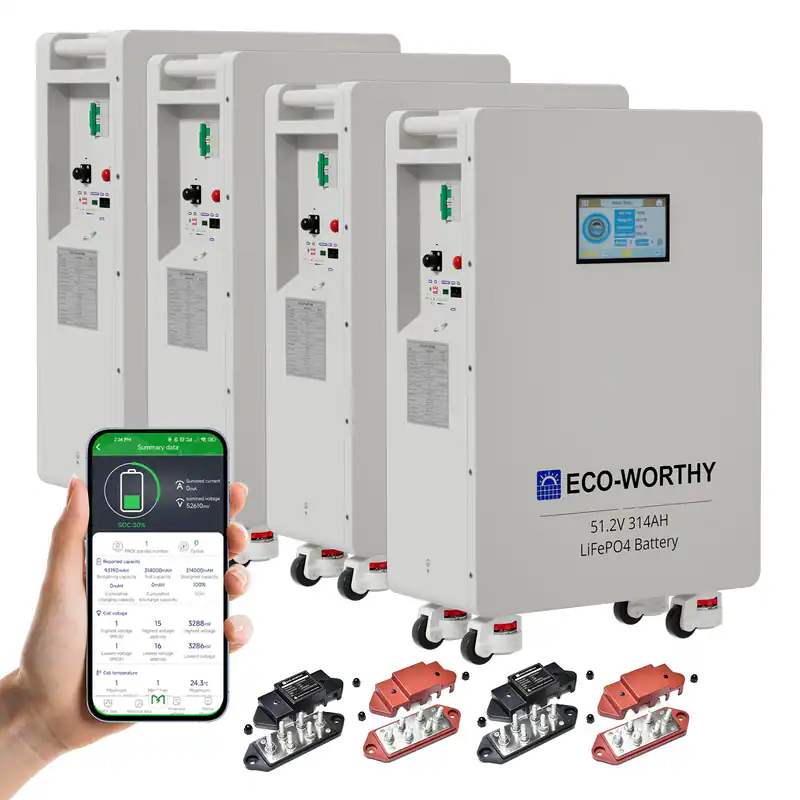 48V 314AH(4Stück)64kWh Batteriespeicher Batterie für den Heimgebrauch ECO-WORTHY