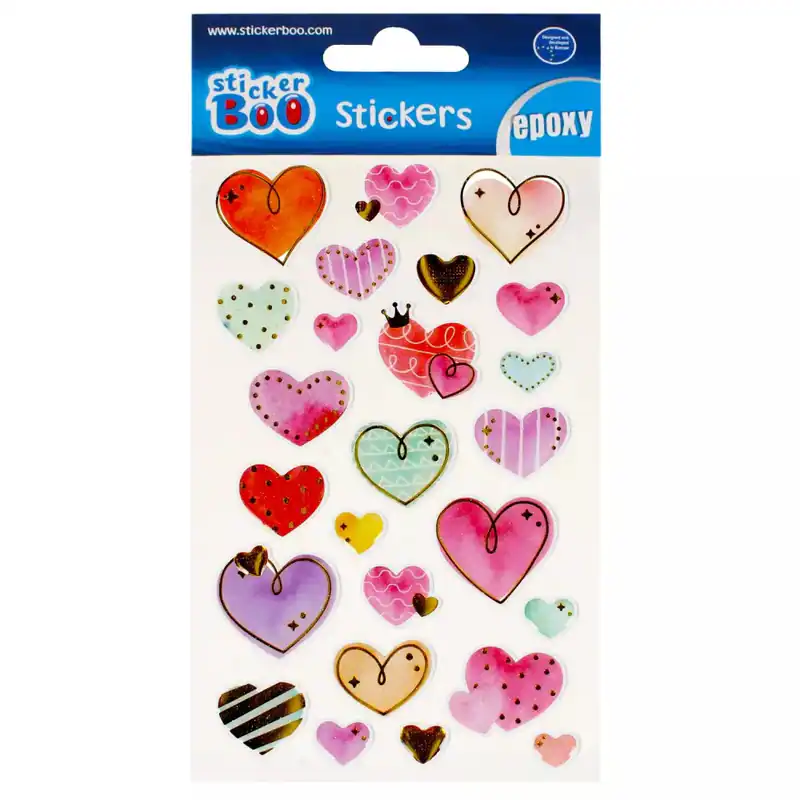 Naklejki 10x16 cm Epoxy Serca Sticker Boo 493725 Sticker Boo