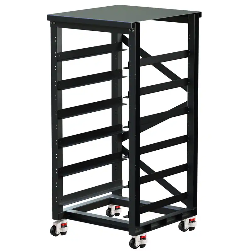 ECO-WORTHY 3U Gehäuse Server Rack,6-stöckiges mit Rädern für den Heimenergie