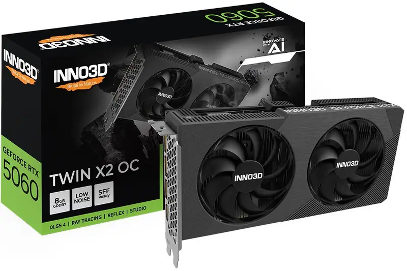 8886307702517 Grafikkarte INNO3D RTX 5060 Twin X2 OC 8 GB INNO3D