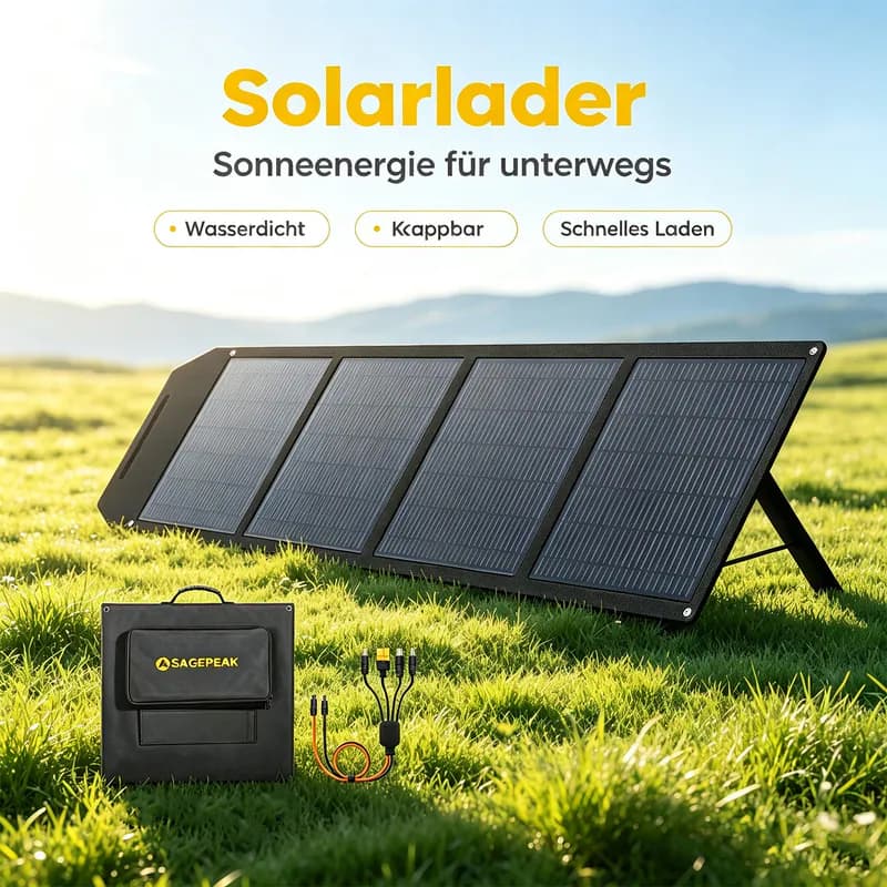 500W 400W 300W 200W Faltbar Solarpanel Tragbar Solarmodul Wohnmobil für Camping