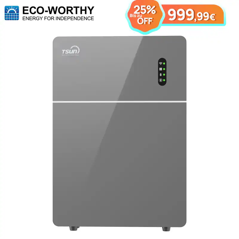 ECO-WORTHY 5,12kWh AC-gekoppelter Solarspeicher Balkonkraftwerk TSOL-MAU5000