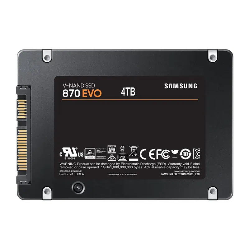 Samsung 870 EVO 4 TB 2.5" Serial ATA III V-NAND MLC Samsung