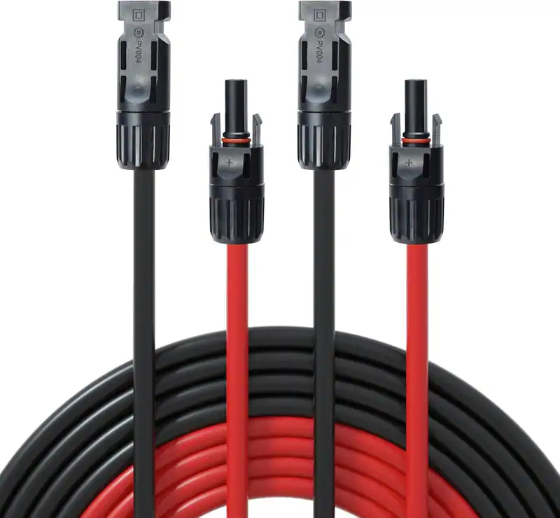 ECO-WORTHY Verbindungskabel 2M 4mm²: Doppelstecker mc4