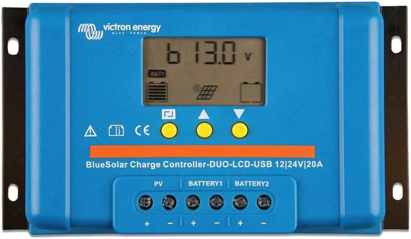 Victron BlueSolar PWM DUO-LCD&USB Laderegler 12/24V-20A SCC010020060