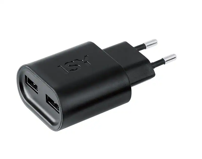 ISY IWC-5000-2 USB- A Reiseladegerät Universal, Schwarz