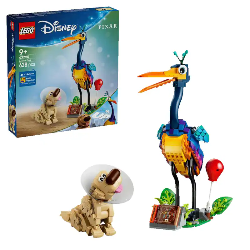 LEGO Disney Pixar 43290 Kevin und Dug Bausatz, Mehrfarbig