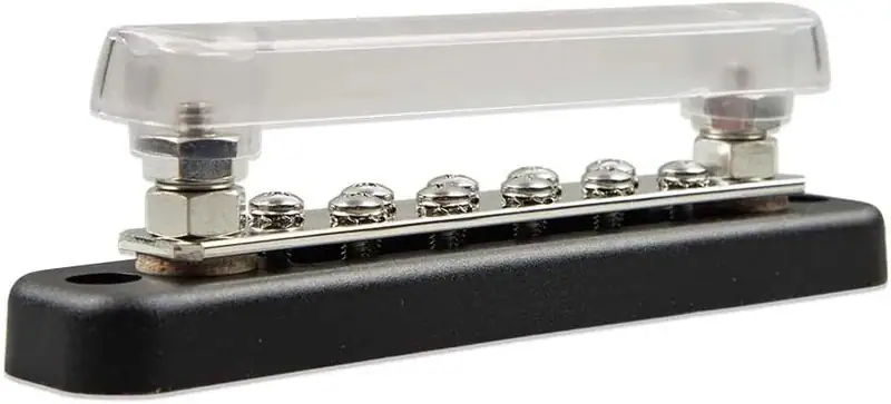 Victron Sammelschiene 150A 2P mit 10 Schrauben + Abdeckung VBB115021020