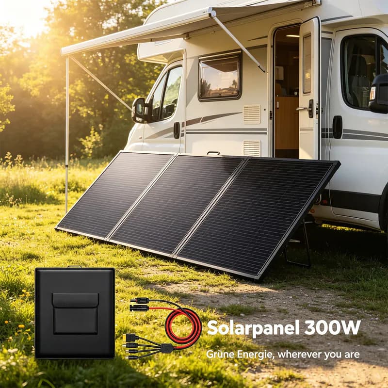 300W Solarpanel Faltbar Tragbar Solarmodul Wohnmobil für Tragbare Powerstations