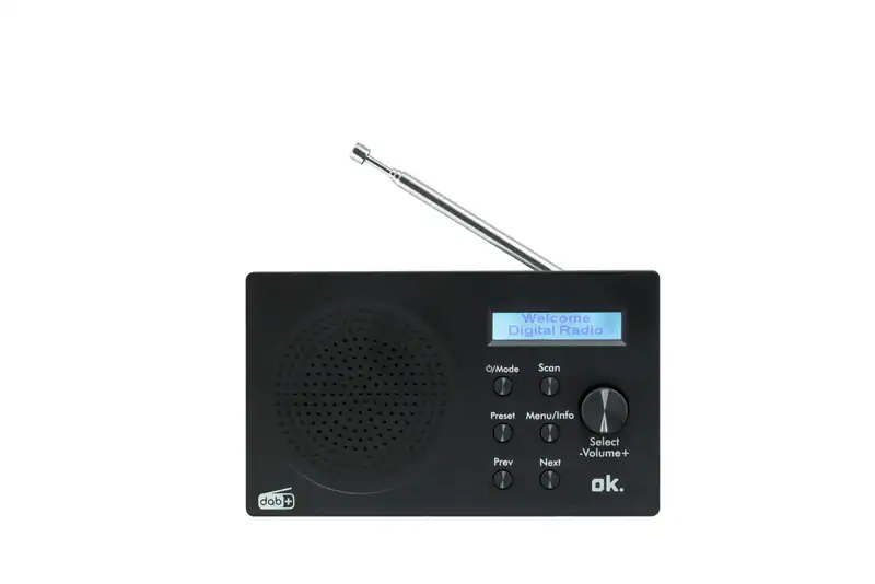 OK. ORD 101BT-B-3 Tragbares Digitalradio, DAB+, FM, Bluetooth, Schwarz