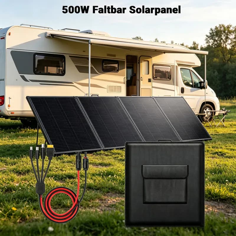 500W Solarpanel Faltbar Tragbar Solarmodul Wohnmobil für Tragbare Powerstations
