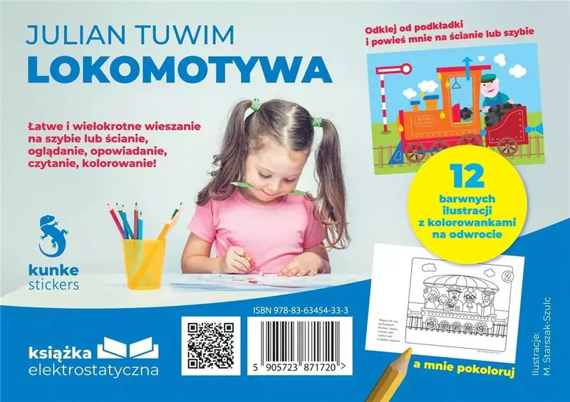 Książeczka elektrostatyczna Lokomotywa Kunke