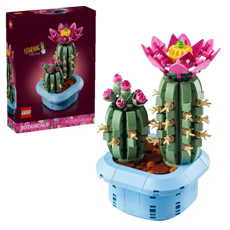 LEGO Botanicals 11509 Blühender Kaktus Bausatz, Mehrfarbig