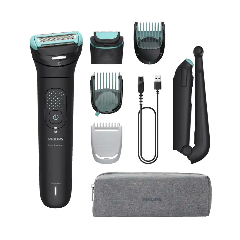 PHILIPS BG7480/15 Serie 7000 7000, Bodygroomer, Hochglanzschwarz