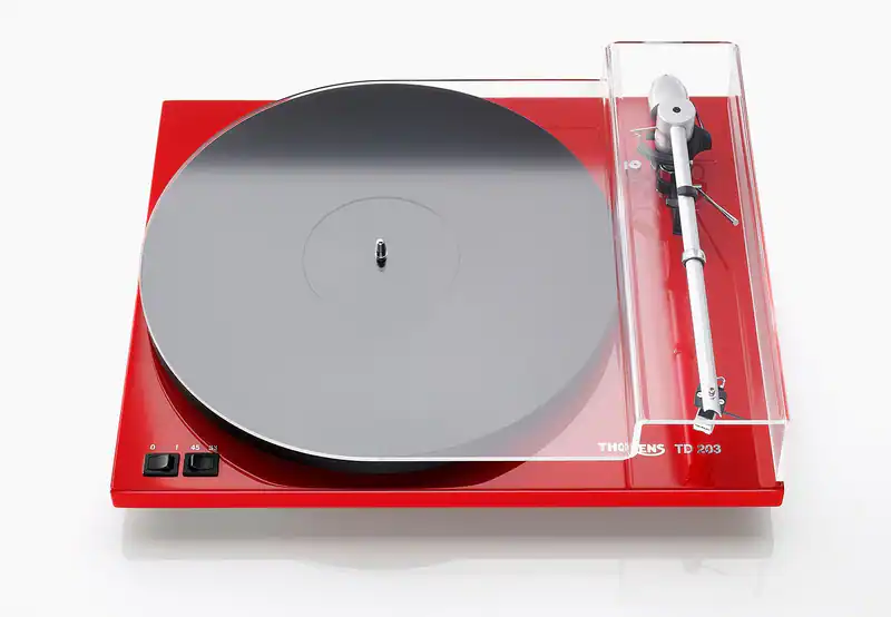 Thorens TD-203 Turntable (Red) with TAS 257 MM cartridge