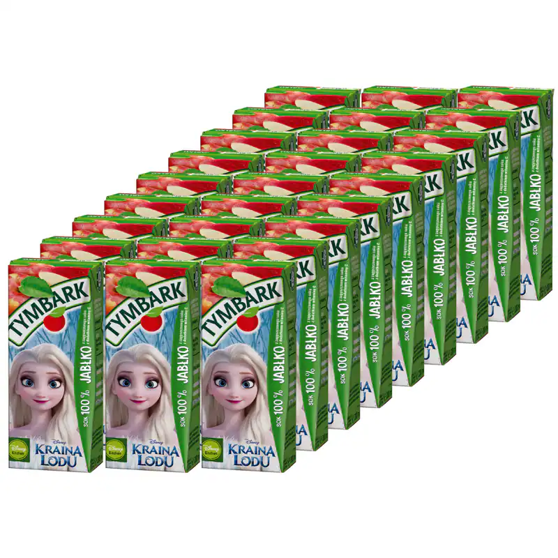 Tymbark Sok 100% jabłko 200 ml x 27 sztuk ZESTAWY