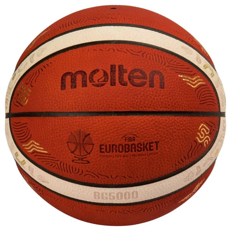 Piłka do koszykówki Molten Eurobasket 2025 Oficjalna piłka meczowa B7G5000-E5Z -