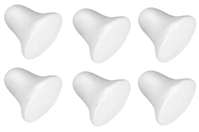 Styropor-Glocken 5 cm, 6er-Set zum Basteln