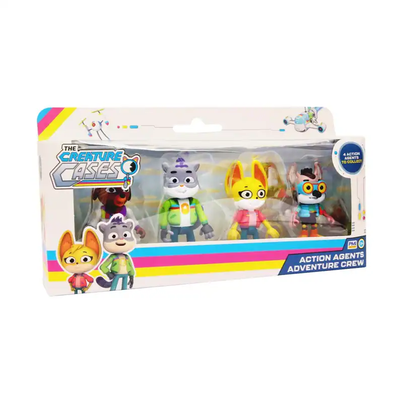 7290117588093 CREATURE CASES S1 ACTION AGENTS 7,5 CM - 4 PACK P.M.I. Kids World