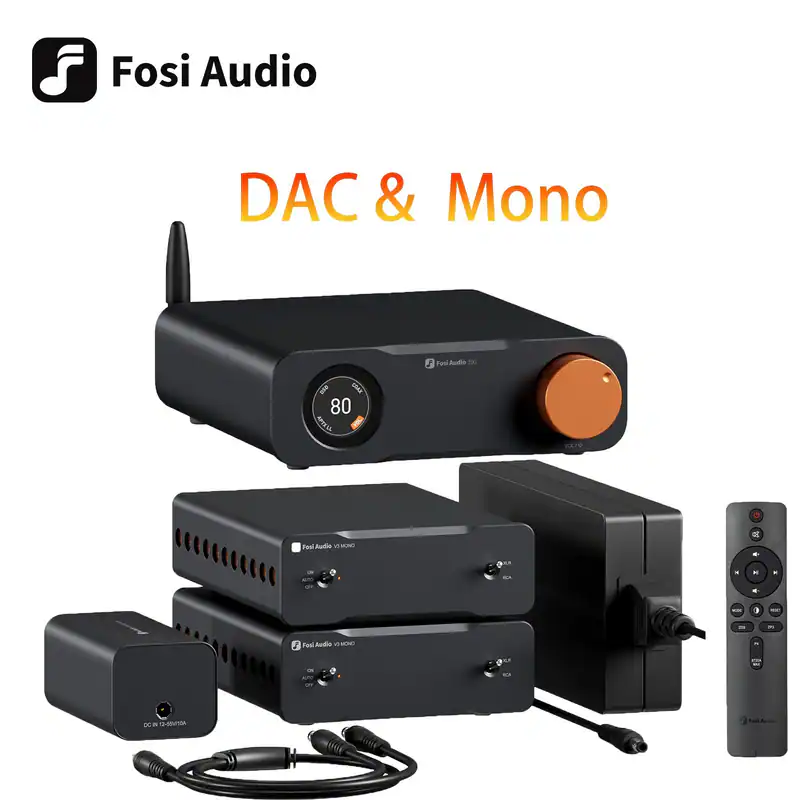 FOSI AUDIO Power System V3 MONO+ZD3 Component Mono Amps Home Audio Stereo Amps
