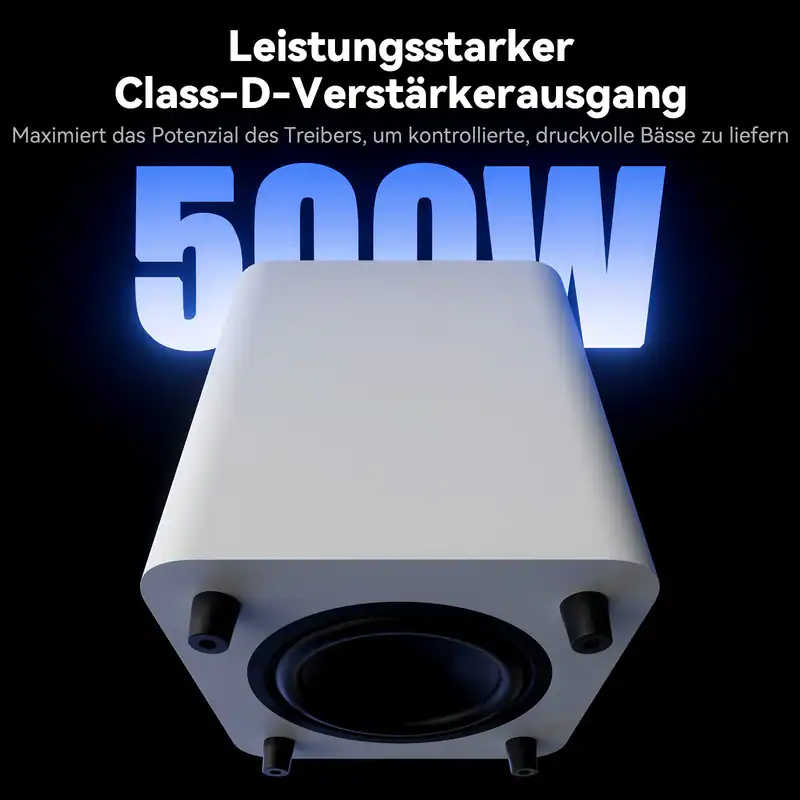 FOSI AUDIO SW10 Aktiver 10-Zoll-Subwoofer mit 500 W und integriertem Verstärker