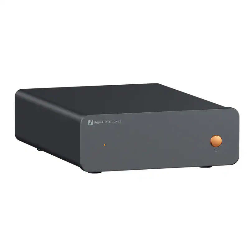 FOSI AUDIO Box X5 Phono-Vorverstärker für MM- und MC Turntable 4-Level Gain RCA