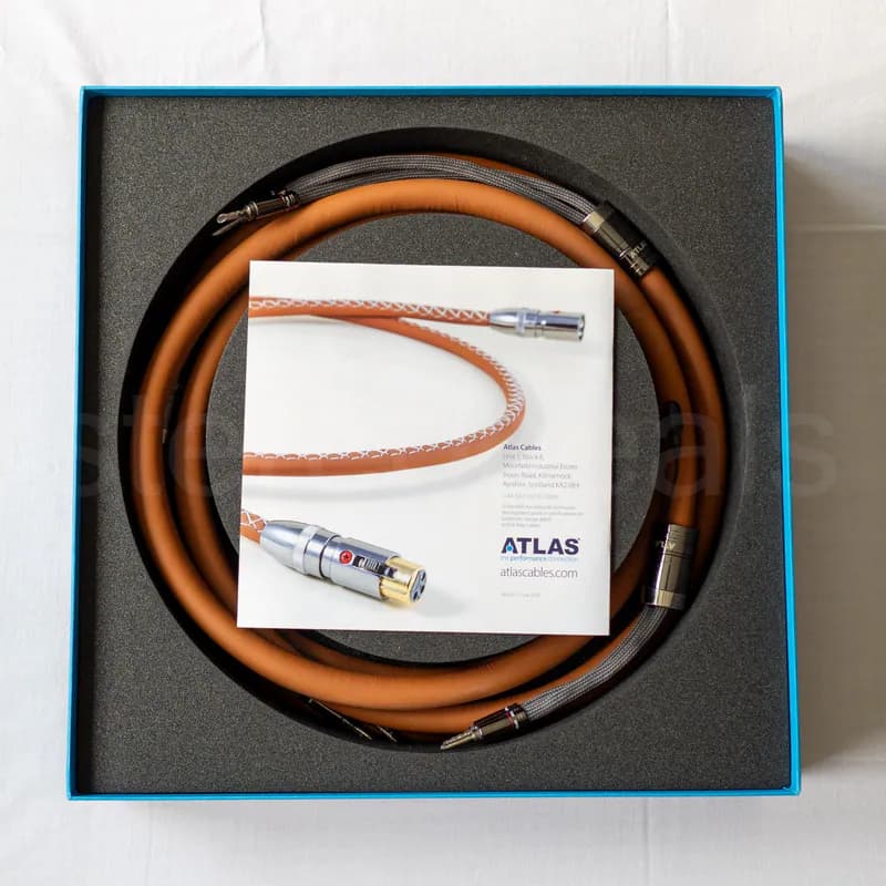 ATLAS Asimi Luxe Grun Speaker Cable - 2x2,5m (Silver Banana 2:2) Brogue Lealther