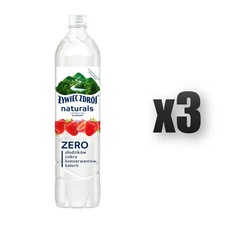 5900541012058 Żywiec Zdrój Naturals Z Delikatną Nutą Truskawki 1,2 L 3 szt. Żywi