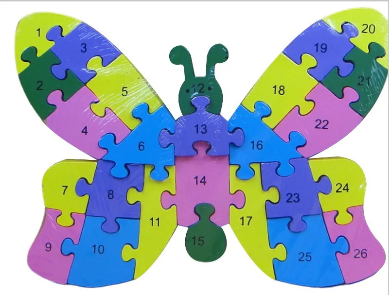 Drewniane Puzzle Motyl ok. 24 cm (P642Z12) NAMI-Wyroby Z Drewna