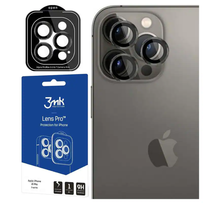 3mk Lens Protection Pro für iPhone 15 Pro – Graphit