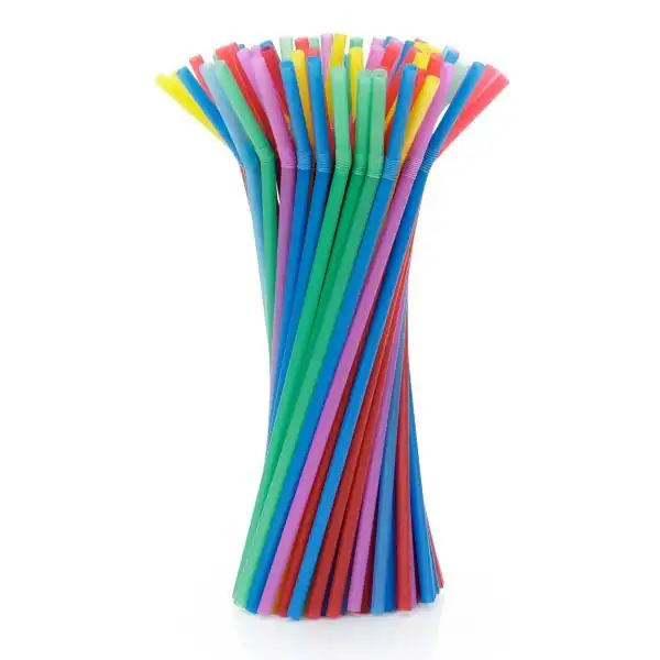 Wiederverwendbare PP-Trinkhalme 210 x 5 mm, bunt, 100 Stück