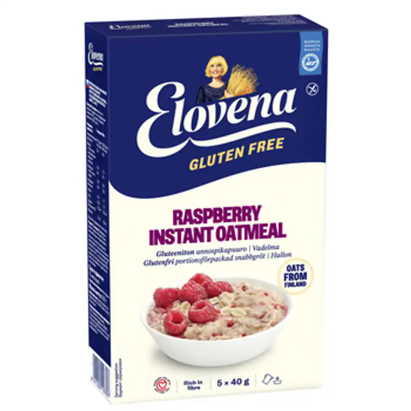 6411200107897 Elovena Owsianka błyskawiczna z malinami. Produkt bezglutenowy. 20