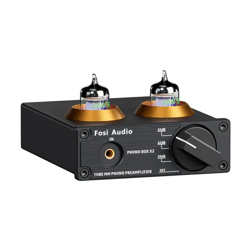 Fosi BOX X2 HiFi Mini Phonograph Vorverstärker Phono Vorverstärker Stereo DE