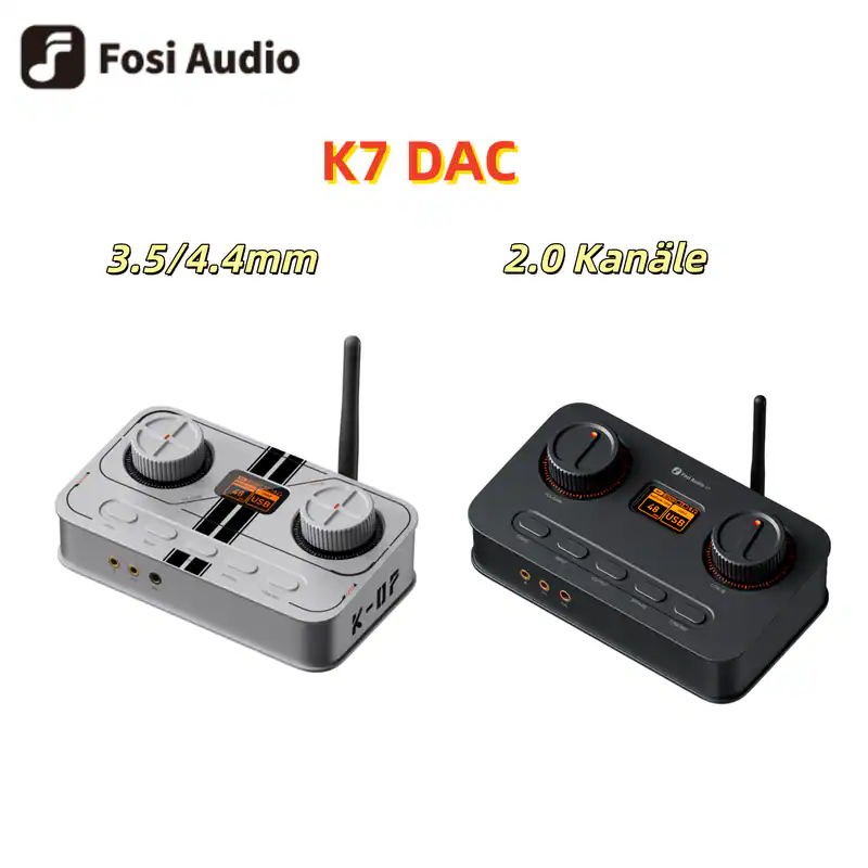 FOSI AUDIO K7 DAC Kopfhörerverstärker USB-C-Digital-Analog-Audio-Konverter Game