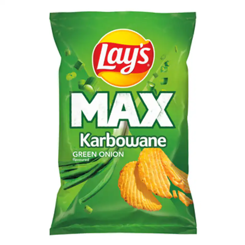 5900259128935 Chipsy Ziemniaczane Cebulowe Lay's Max Karbowane Zielona Cebu