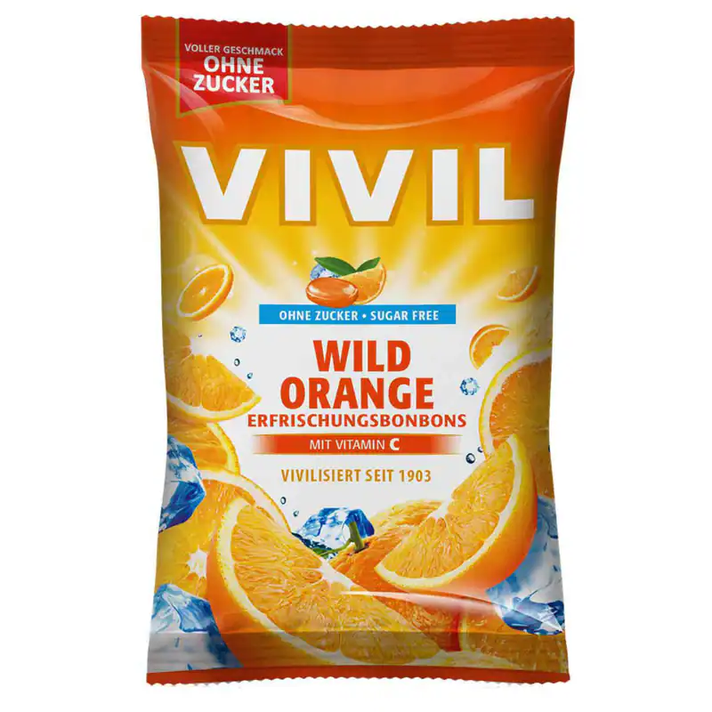 4020400893091 Vivil Wild Orange Cukierki bez Cukru 120 g Vivil