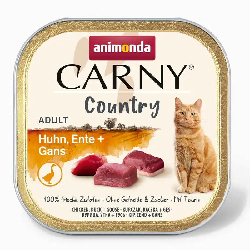 4017721838467 ANIMONDA Carny Country Huhn, Ente + Gans – Nassfutter für Katzen –