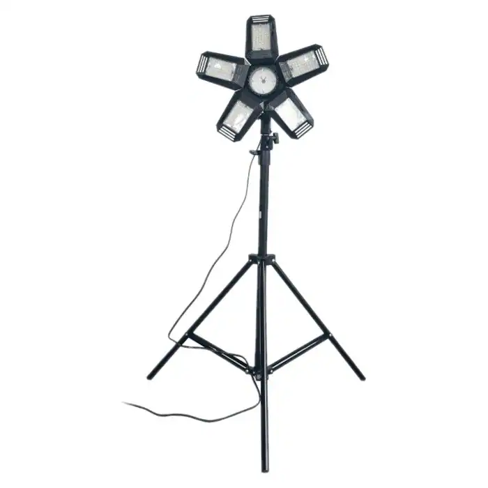 5908254843495 LAMPA WARSZTATOWA SKŁADANA RIGEL LED 5-SKRZDŁOWA 55W +STATYW VIRON