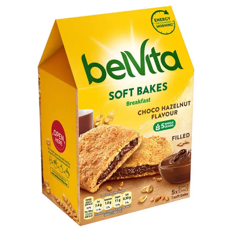 7622210833051 belVita Breakfast Ciastka zbożowe z nadzieniem o smaku czekoladowo