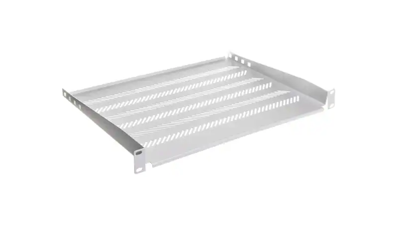 Półka 19cali 1U G/350 szary (RAL 7035) z podporą TN-19-350-1U-GY